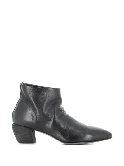 Officine Creative Pointed-toe Zip Boots In Black