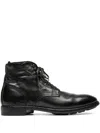 Officine Creative Prince Lace-up Leather Boots In Black