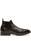 Officine Creative Elasticated-panel Leather Boots In Brown