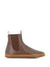 Officine Creative Pull-tab Leather Boots In Brown