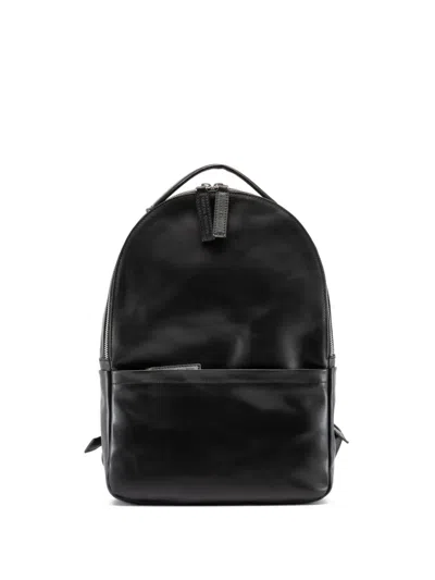 Officine Creative Quentin 020 Leather Backpack In Black