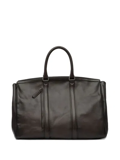 Officine Creative Quentin Leather Panelled Tote Bag In Brown