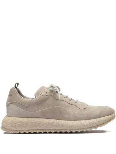 Officine Creative Race Rubrex 103 Suede Sneakers In Neutral