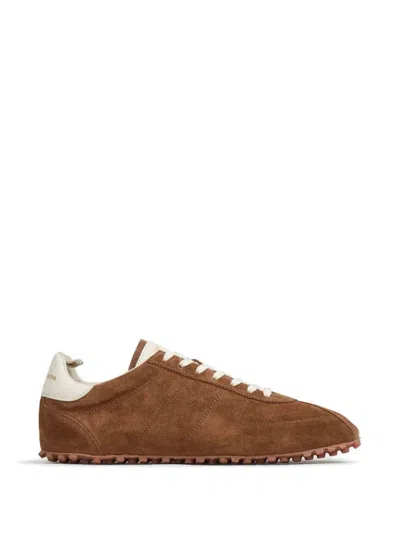 Officine Creative Repertoire 001 Leather-trimmed Suede Sneakers In Brown