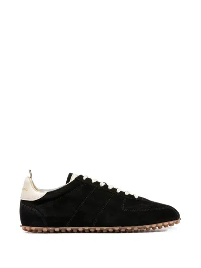 Officine Creative Repertoire Calf Suede Sneakers In Black