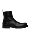 Officine Creative Round Head Side Zipper Boots In Black