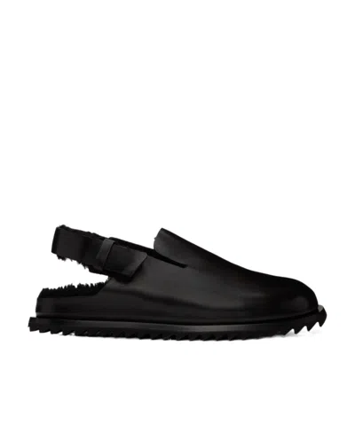 Officine Creative Round-headed Flat-soled Business Casual Shoes In Black