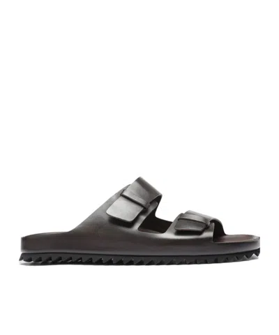 Officine Creative Round-headed Sandals In Black