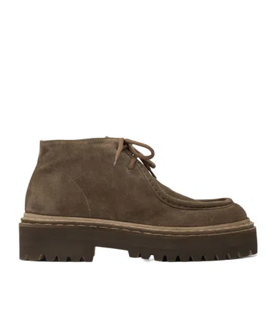 Officine Creative Round Toe Ankle Boots In Brown