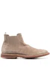 Officine Creative Wildlederstiefel Mit Runder Kappe In Neutrals