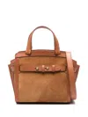 Officine Creative Saddle 009 Suede Tote Bag In Brown