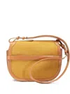 Officine Creative Saddle Leather-trimmed Canvas Shoulder Bag In Orange