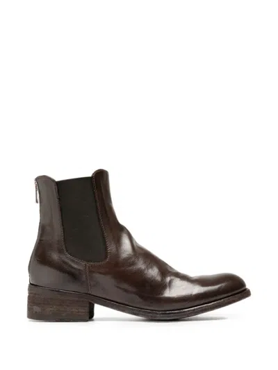 Officine Creative Shantel Leather Ankle Boots In Brown