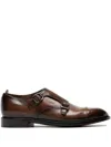 Officine Creative Signature Monk Shoes In Brown