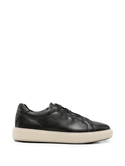 Officine Creative Slouch Leather Sneakers In Black