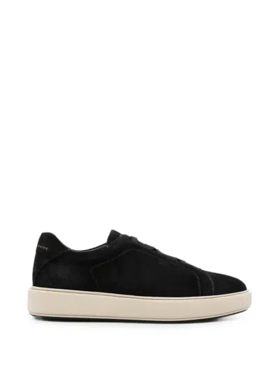 Officine Creative Slouch Suede Sneakers In Black