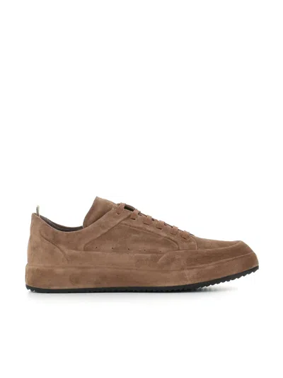 Officine Creative Ace 016 Suede Sneakers In Cigar