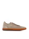 Officine Creative Suede Lace-up Sneakers In Brown