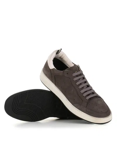 Officine Creative The Answer 002 Leather-trimmed Suede Sneakers In Gray