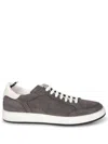 Officine Creative The Answer 002 Leather-trimmed Suede Sneakers In Grey
