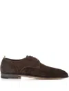 Officine Creative Solitude Suede Derby Shoes In Brown