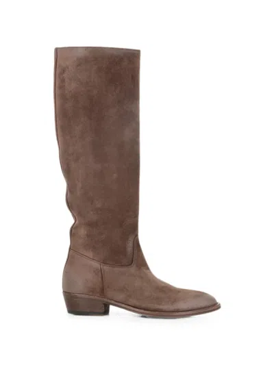 Officine Creative Sonegal Knee-high Suede Boots In Brown
