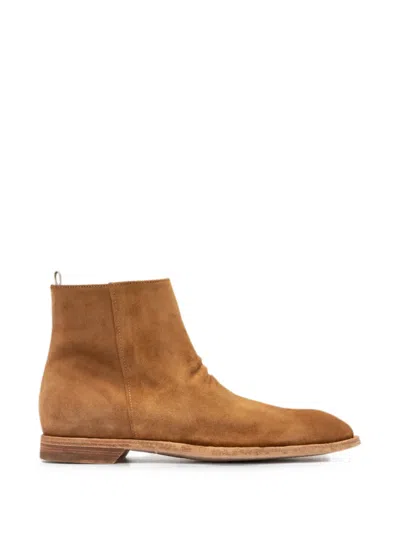 Officine Creative Sound Suede Boots In Orange