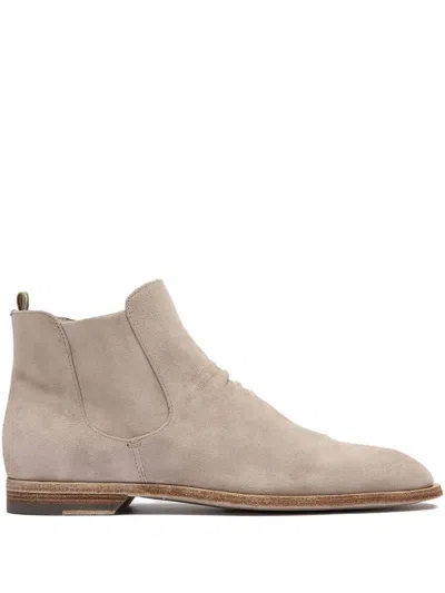 Officine Creative Sound Suede Chelsea Boots In Neutral