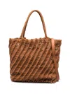 Officine Creative Gewebte Handtasche In Brown