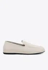 Officine Creative Stitched Leather Loafers In Neutral