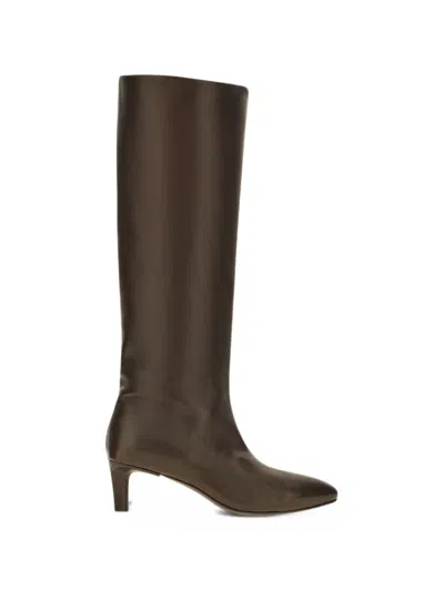 Officine Creative Stivali Pointed-toe Knee-high Boots In Brown