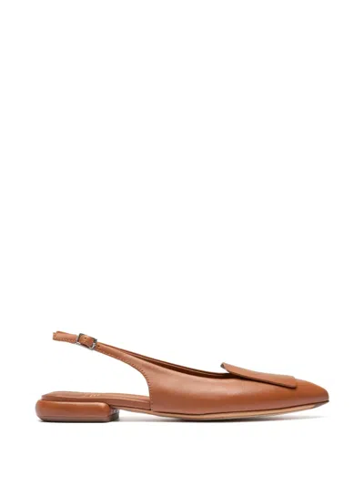 Officine Creative Sue Leather Slingback Pumps In Brown