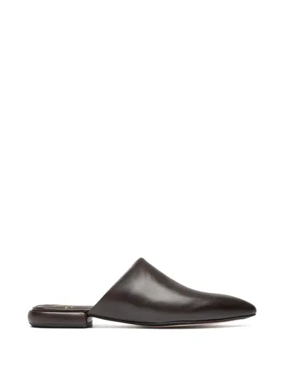 Officine Creative Sue Pointed-toe Leather Mules In Brown