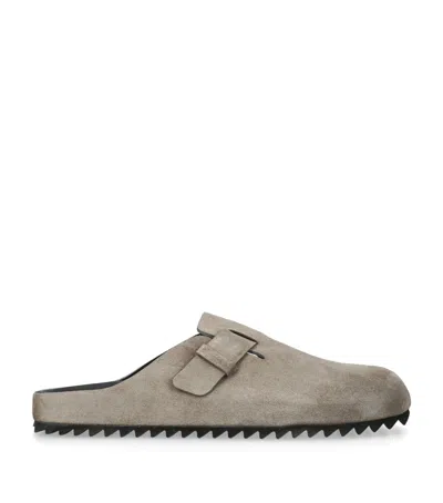 Officine Creative Suede Agora Mules In Brown