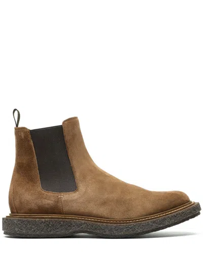 Officine Creative Suede Ankle Boots In Brown