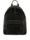 Officine Creative Suede Backpack In Black