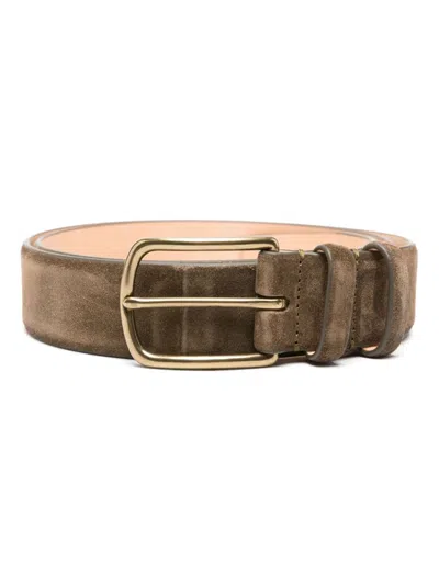 Officine Creative Suede Belt In Brown