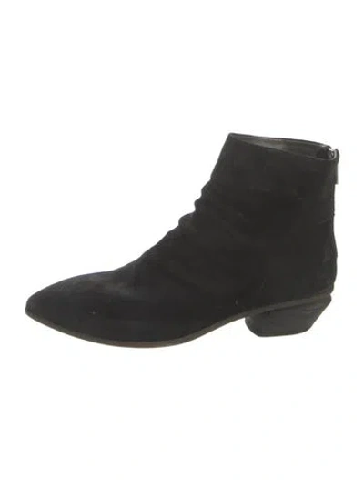 Pre-owned Officine Creative Suede Boots In Black