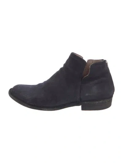 Pre-owned Officine Creative Suede Boots In Blue