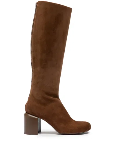 Officine Creative Suede Boots In Brown