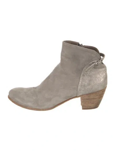 Pre-owned Officine Creative Suede Boots In Gray