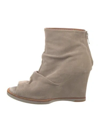 Pre-owned Officine Creative Suede Boots In Gray