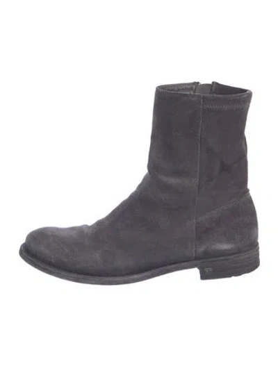 Pre-owned Officine Creative Suede Boots In Grey