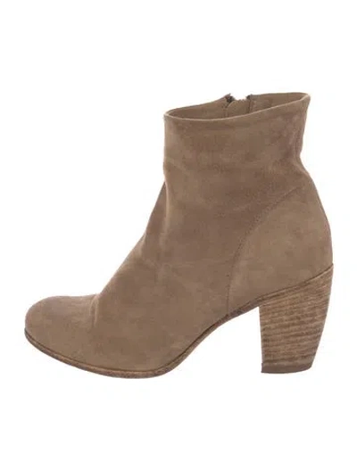 Pre-owned Officine Creative Suede Boots In Neutral