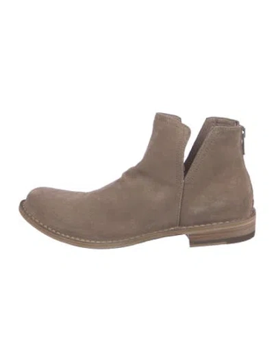 Pre-owned Officine Creative Suede Boots In Neutral