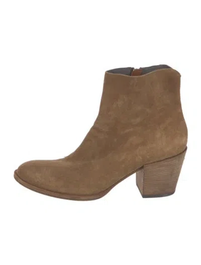 Pre-owned Officine Creative Suede Boots In Neutrals