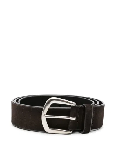 Officine Creative 버클 스웨이드 벨트 In Brown