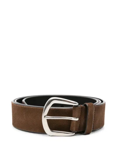 Officine Creative 버클 스웨이드 벨트 In Brown