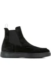 Officine Creative Suede Chelsea Boots In Black
