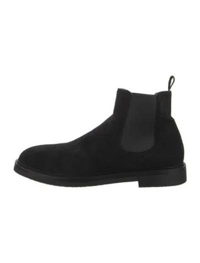 Pre-owned Officine Creative Suede Chelsea Boots In Black